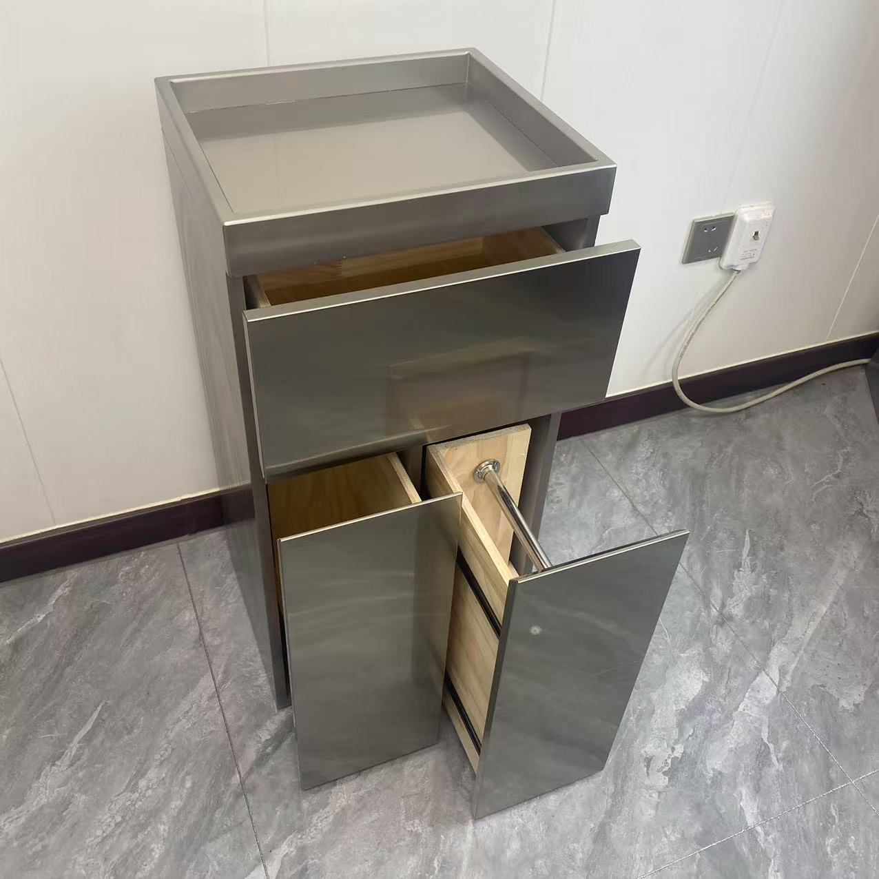 美发店烤漆带灯大容量工具柜
