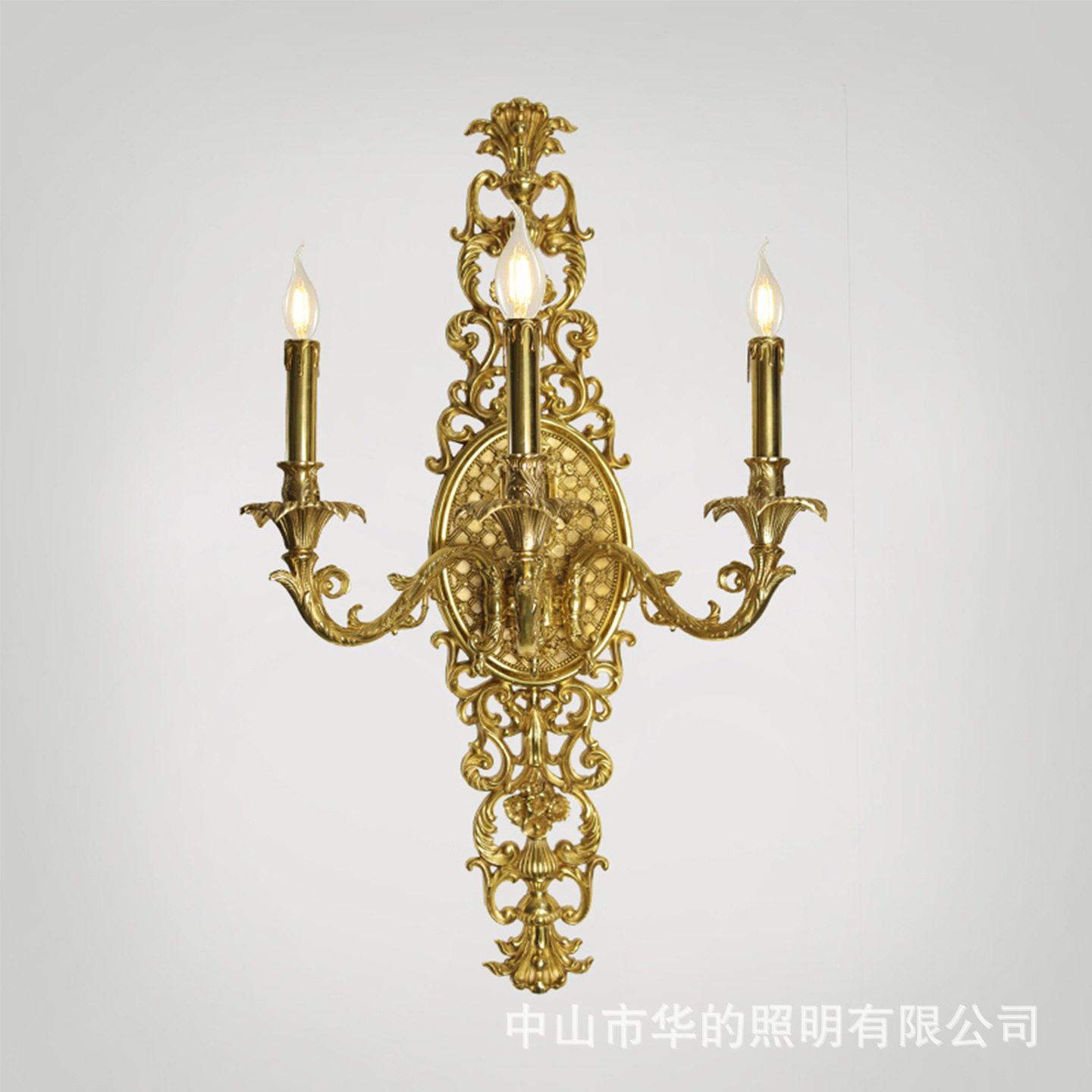 法式全铜壁灯欧式奢华复古楼梯门厅客厅脱蜡灯具别墅酒店装饰铜灯