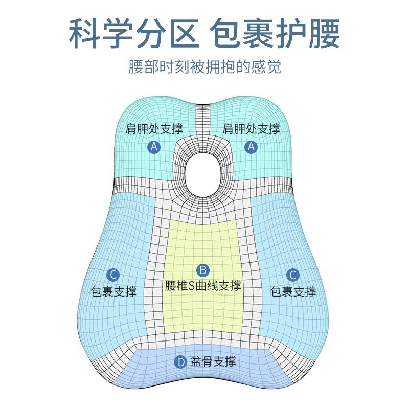 办公室腰靠夏透气LYK11180久坐护腰靠垫季孕腰枕枕靠背垫坐椅靠腰