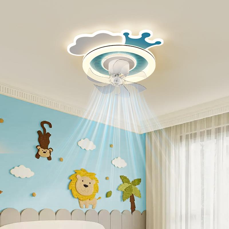 【房严】儿童间男孩卧室19L选ED护眼飞机摇灯头风扇灯电扇吸顶灯