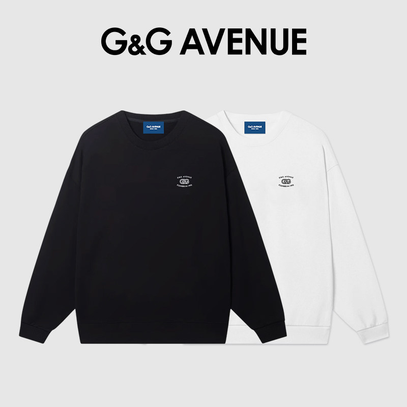 G&G AVENUE高端新款高档宽松男士卫衣春秋款男女长袖T恤情侣上衣