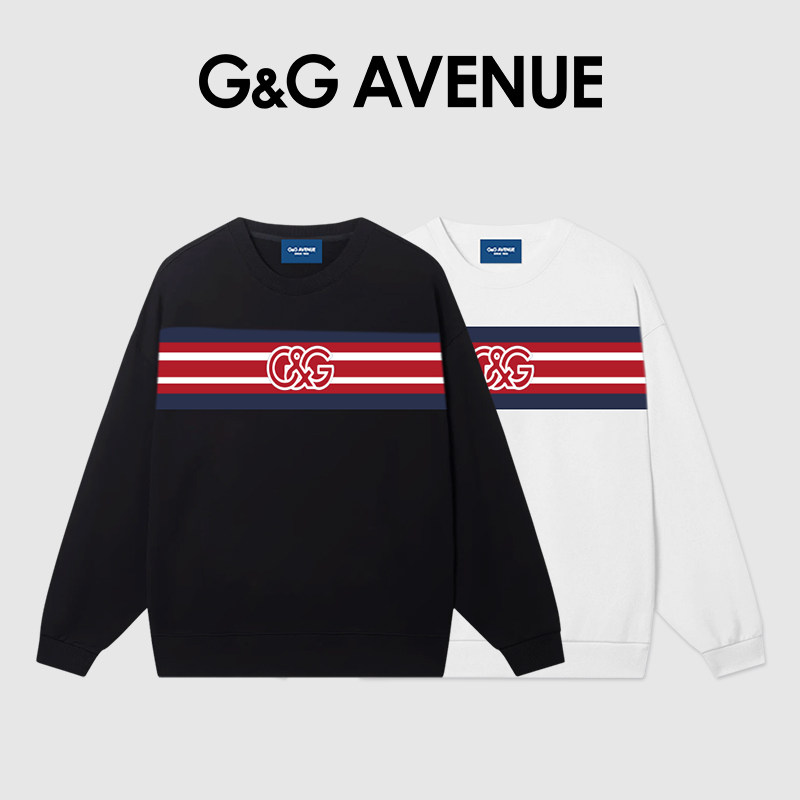 G&G AVENUE 高档宽松男士卫衣春秋季新款男女休闲长袖T恤情侣上衣
