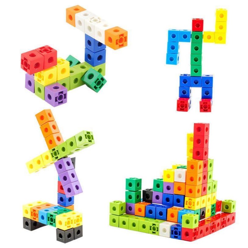 100pcs Numbherblocks Multilink Linking Counting Cubes Snap