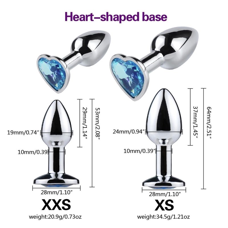 pcs, Gemstone banse mini metal anal plug, beginner butt