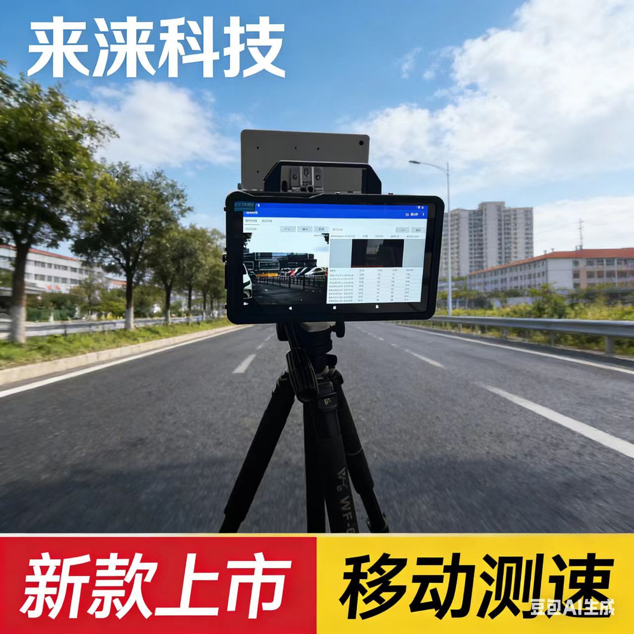 新品900W像素HT9000A移动测速仪一体机嵌入式超速自动抓拍 便携式