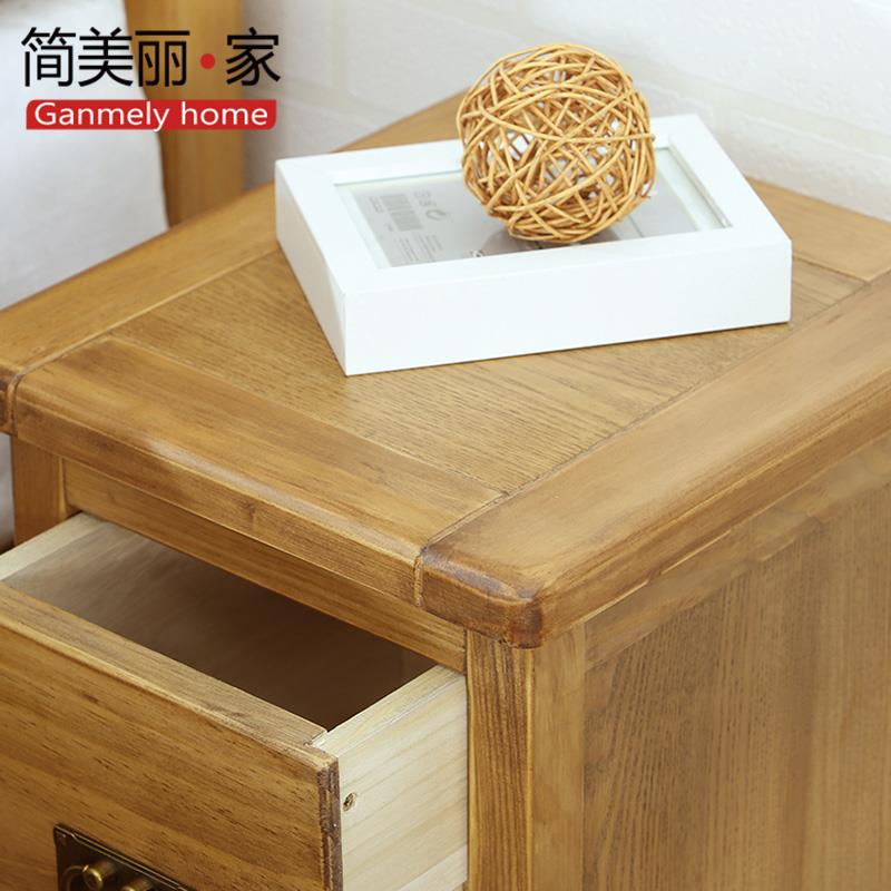A小户型卧室超窄床头柜实木2小0cm夹缝柜迷你0小乡型美式村F7685H