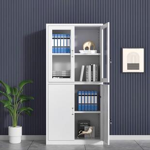 厂家直销钢定制制铁文件柜办公室皮料带柜锁文具资柜多层档案柜储