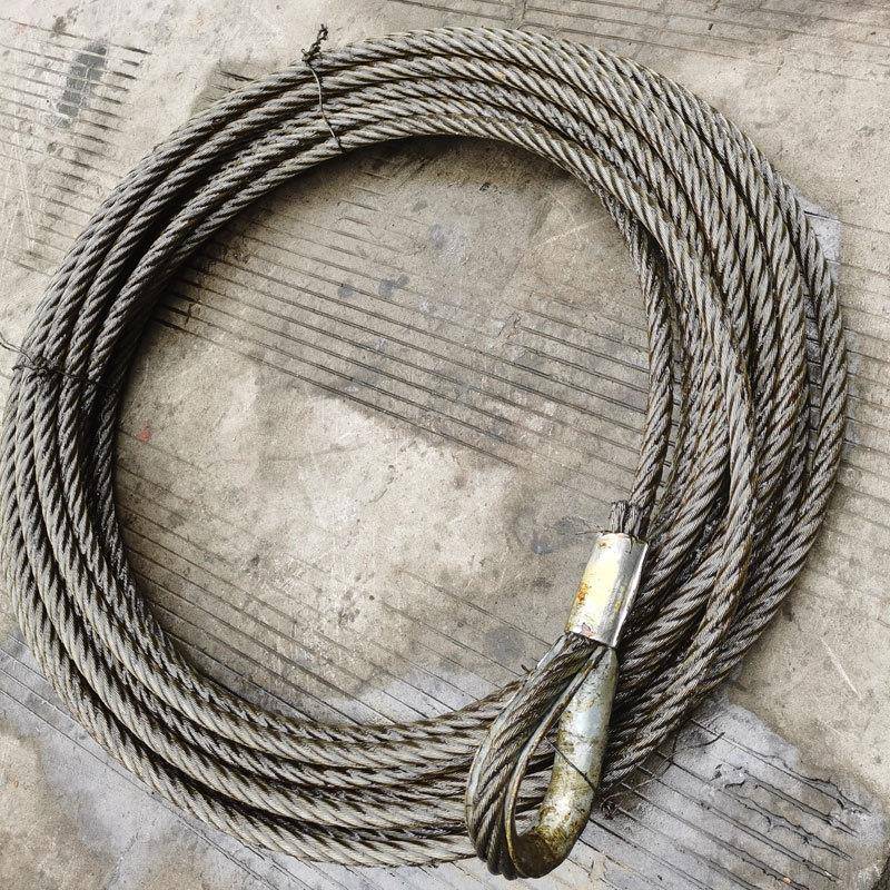 串钢丝绳编钢丝绳套头插编吊索具编插头IIG编织起重吊装双扣钢芯