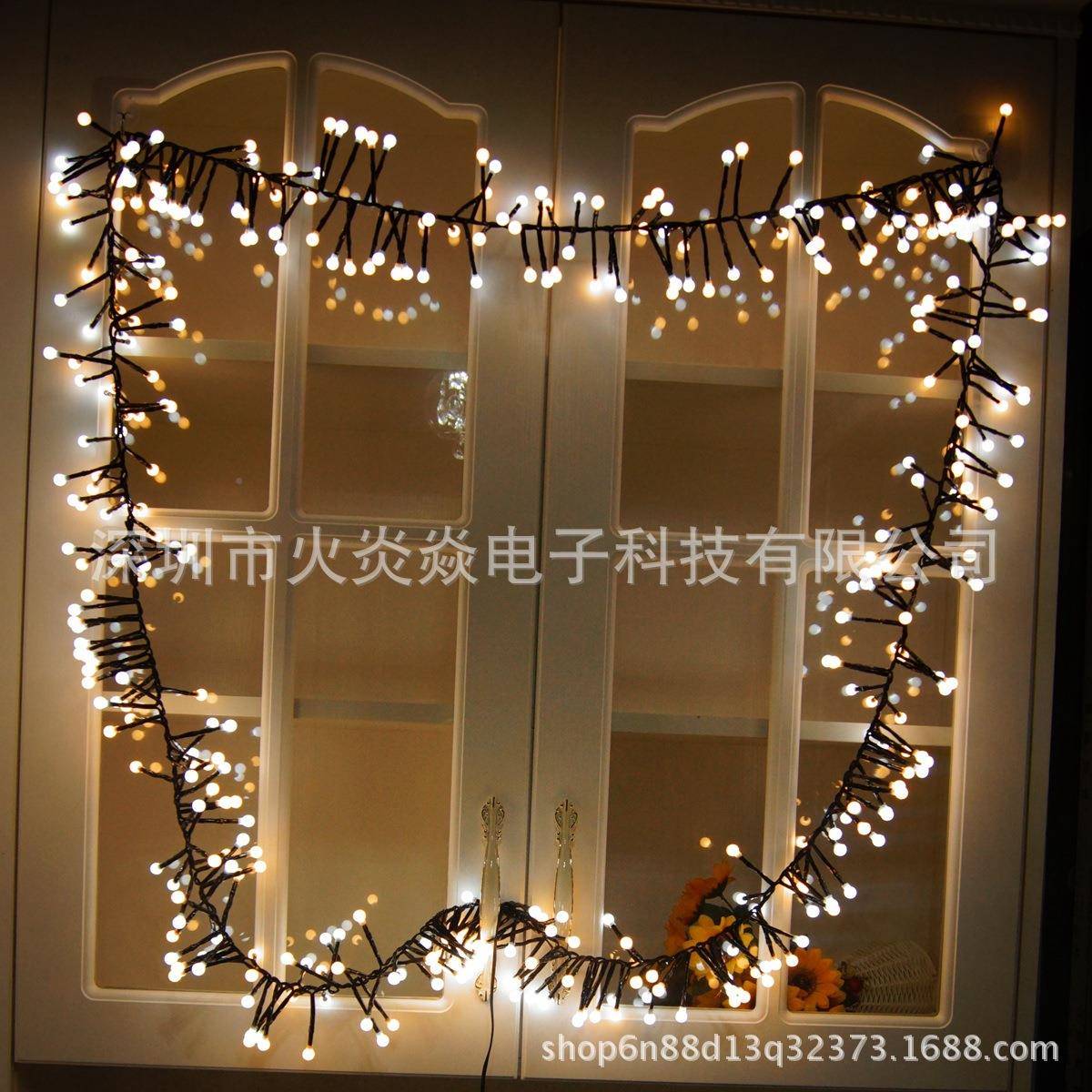 家直销VVU1V低灯串400ED米鞭炮灯户外装饰婚礼庭院厂门框压装L饰