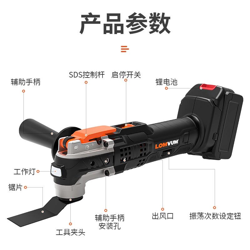 龙韵21V锂电万用宝无线切割图片