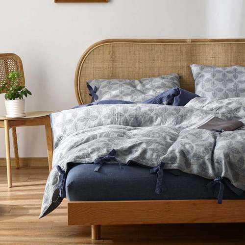 双层四件套纱0绉布纱WLD布床上品10提用花家纺