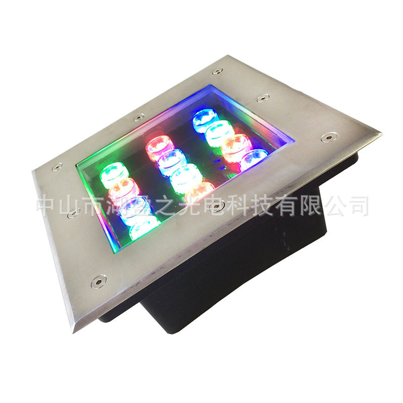 户外防水低压三色LED水底灯