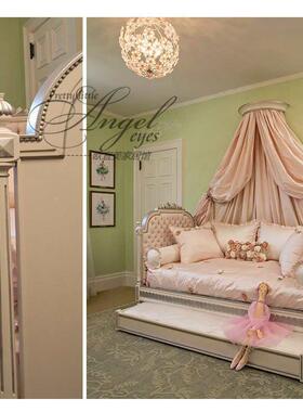 软F87MSJ7J美式欧式实木床可全新古典简约实木儿童床法式储物布艺