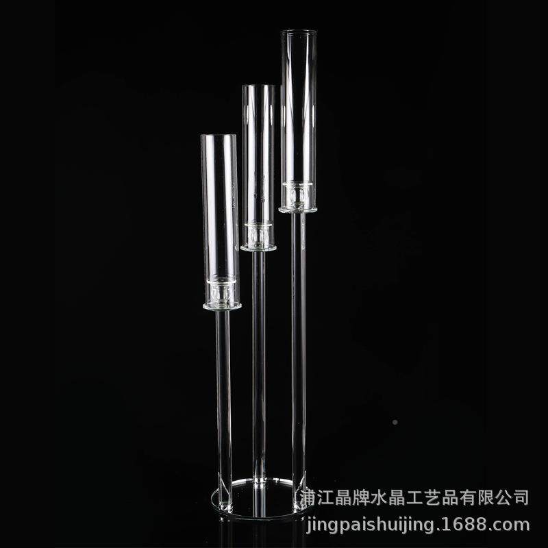 欧式田风格010浪园漫家居玻璃蜡烛厂家直烛台可销悬挂水晶玻璃烛