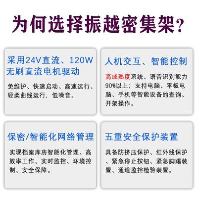振粤密集架档案室手摇电动智能密集柜带轨道可移动档案柜文件柜厂