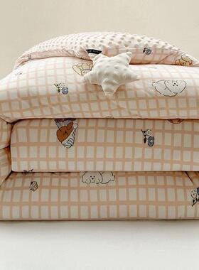 A类织棉冬加厚保暖豆豆绒针被星季星被四季AYD防寒软糯子春秋被被