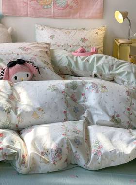 tb-77028四件套年纯棉全棉2025件新款床上用品被床单套3学生4夏天