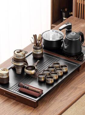 茶F97H8T57具套装用全自动烧水一体壶茶盘茶整套功夫泡台办公家室