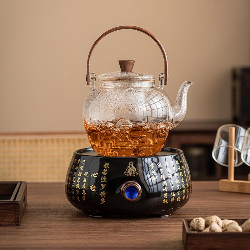 厂玻家极素心电陶炉煮茶壶璃耐高24JS01-5温壶蒸汽泡茶围炉煮茶经