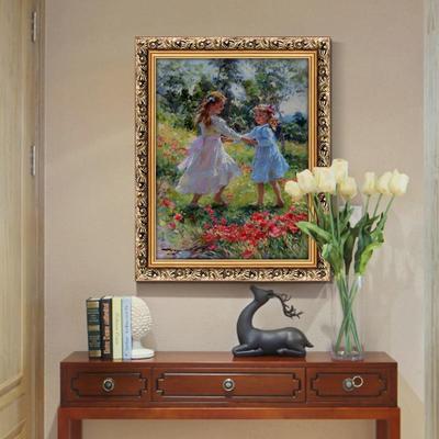 儿ltao7044童房卧室挂画界世画名画法油欧式式印象人物装饰画文艺