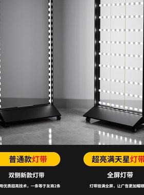 发光立灯TT640582箱双广告手机店面移式动落地充电led牌卡布UV软