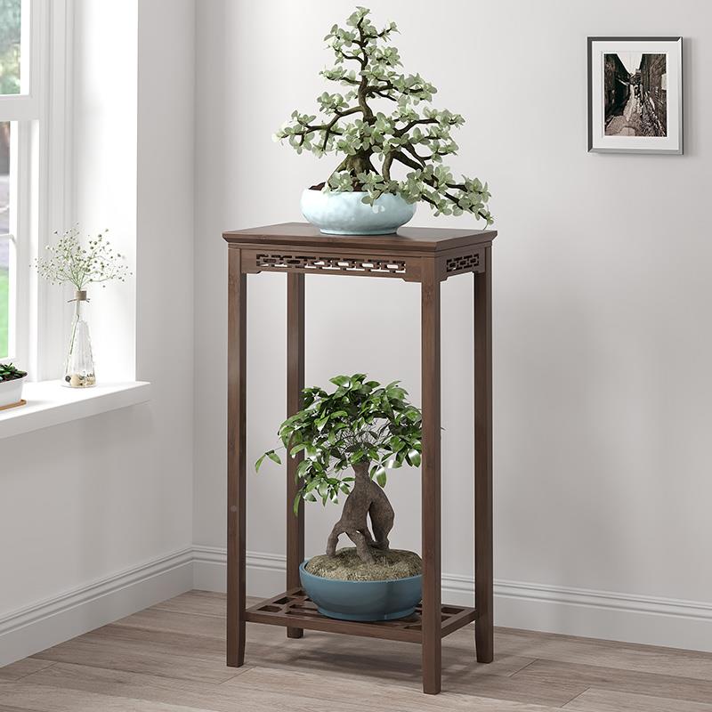 ft花架子客厅落盆式置物装饰地花架室内边窗角花几阳台F7676S7J台