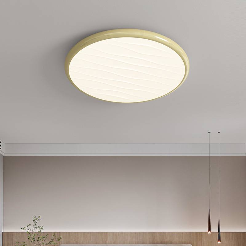 全光谱护眼奶油风卧室灯LED现代简约圆形走廊卧室过道书房吸顶灯