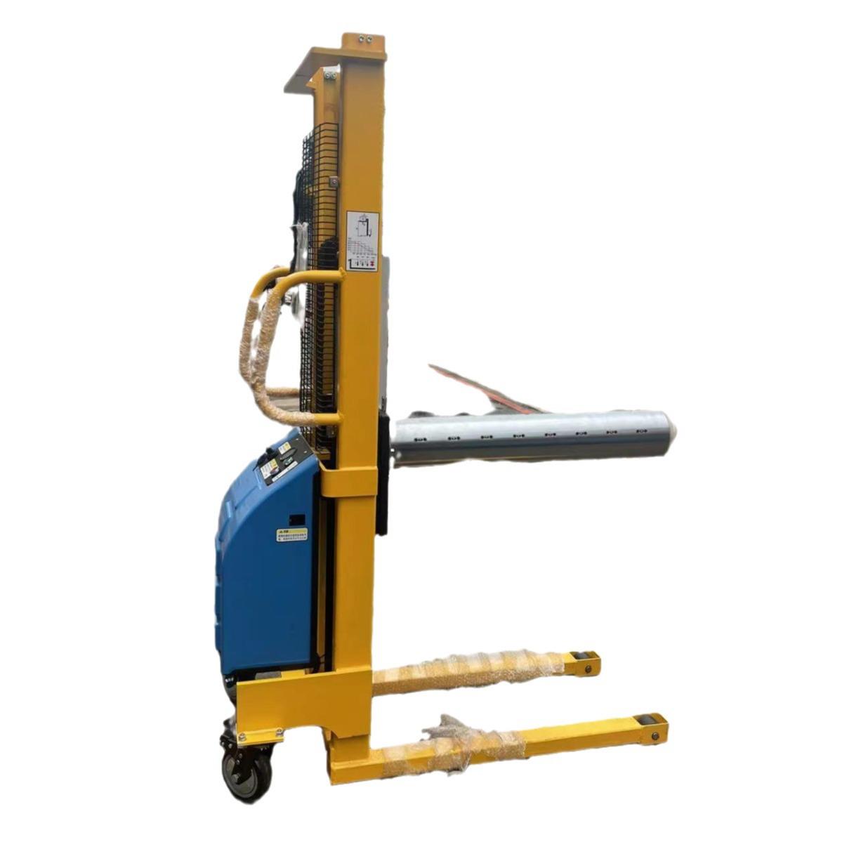 卷筒车电动液压卷膜搬运车圆形物料气胀轴堆高叉车串杆上料卷筒车