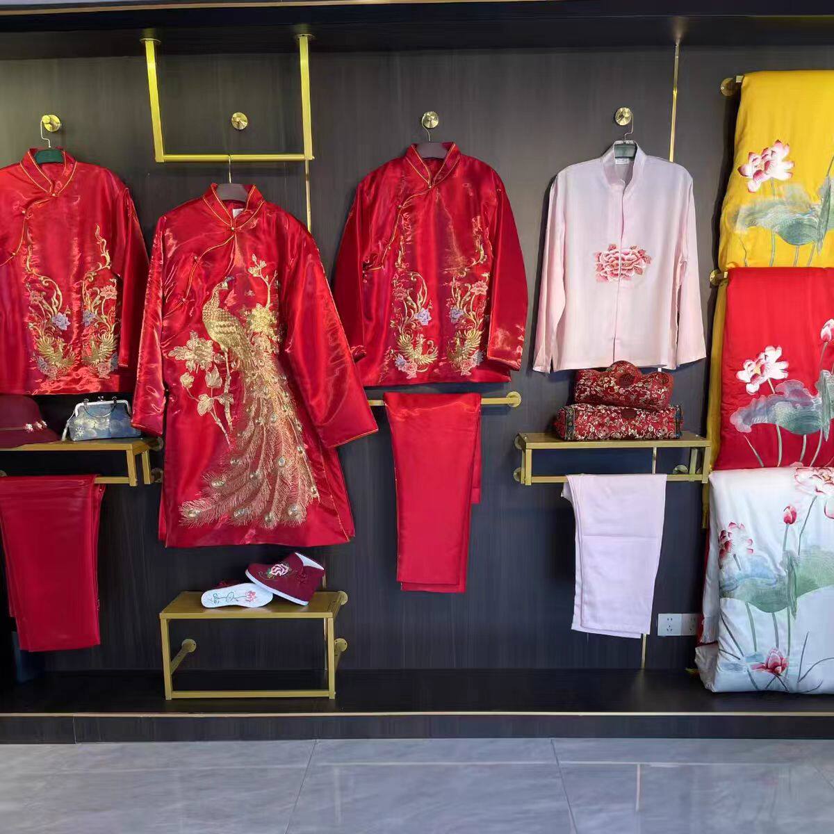 闰年添福寿服女高档重工刺绣全套