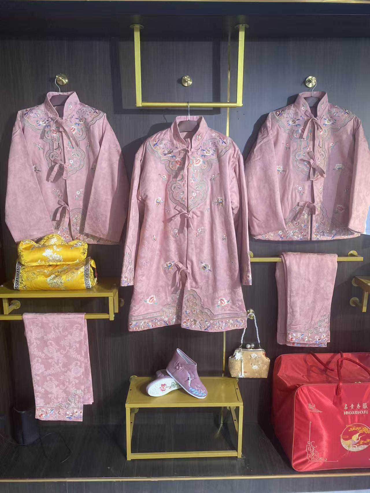新款高档寿服女七件套纯棉苏绣中老年冲喜刺绣百年服寿终全套配齐