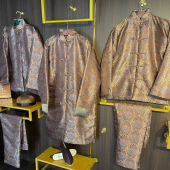 男高档寿服全套老人寿终冲喜百年服纯棉年轻寿服七件套 添寿服