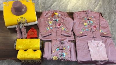 真丝刺绣中老年女寿衣全套配齐