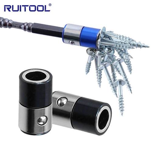 批头加磁环21mm强力批咀充磁圈全金属螺丝刀头加磁器通用磁圈钢套