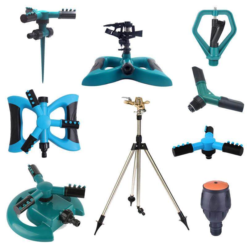 园艺浇灌大圆盘洒水器混凝土养护摇臂喷头三脚架360度旋转喷水器