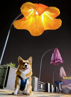 玫瑰花车AL100746展引流景区游乐项呼吸打卡网互动设红目感应备引