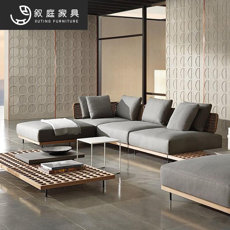 户外家具民闲宿庭外院园创意藤编沙发室客厅酒店休简约实花木22-8