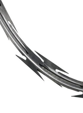 304不锈钢刀刺绳防护网围RDV 小区墙防爬防盗片滚刀片刺笼网刺铁