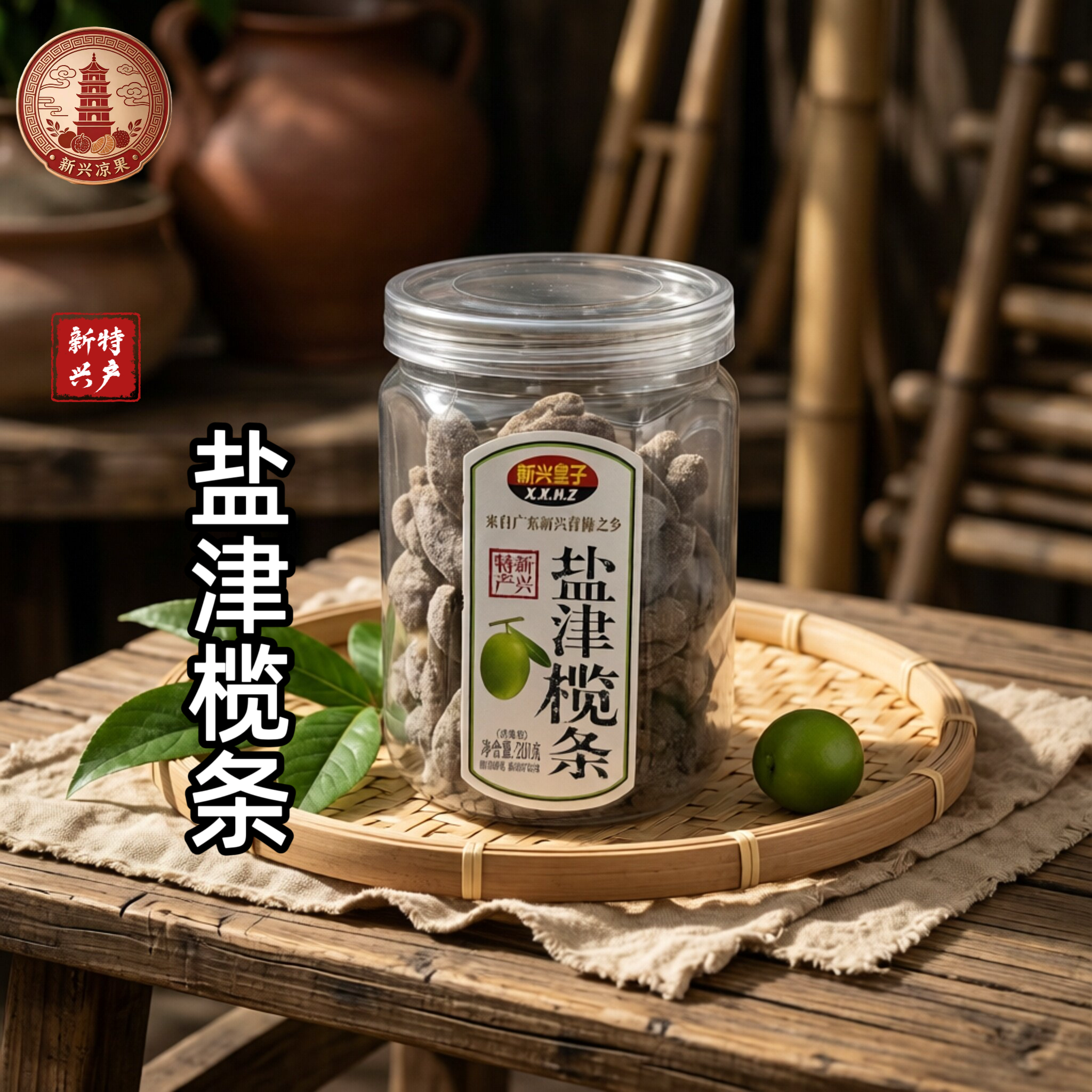新兴特产盐津榄条甘草化核甜橄榄水果肉干九制香草蜜饯小零食