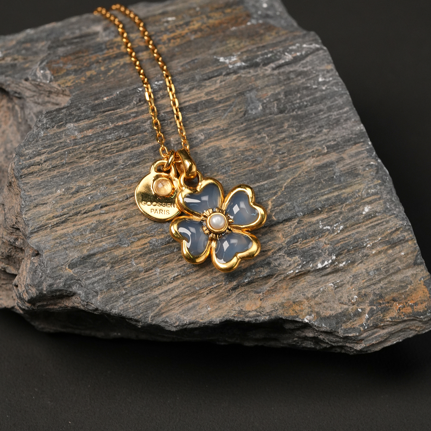 Goossens Paris · Talisman 蓝色 四叶草 项链［法国设计师］