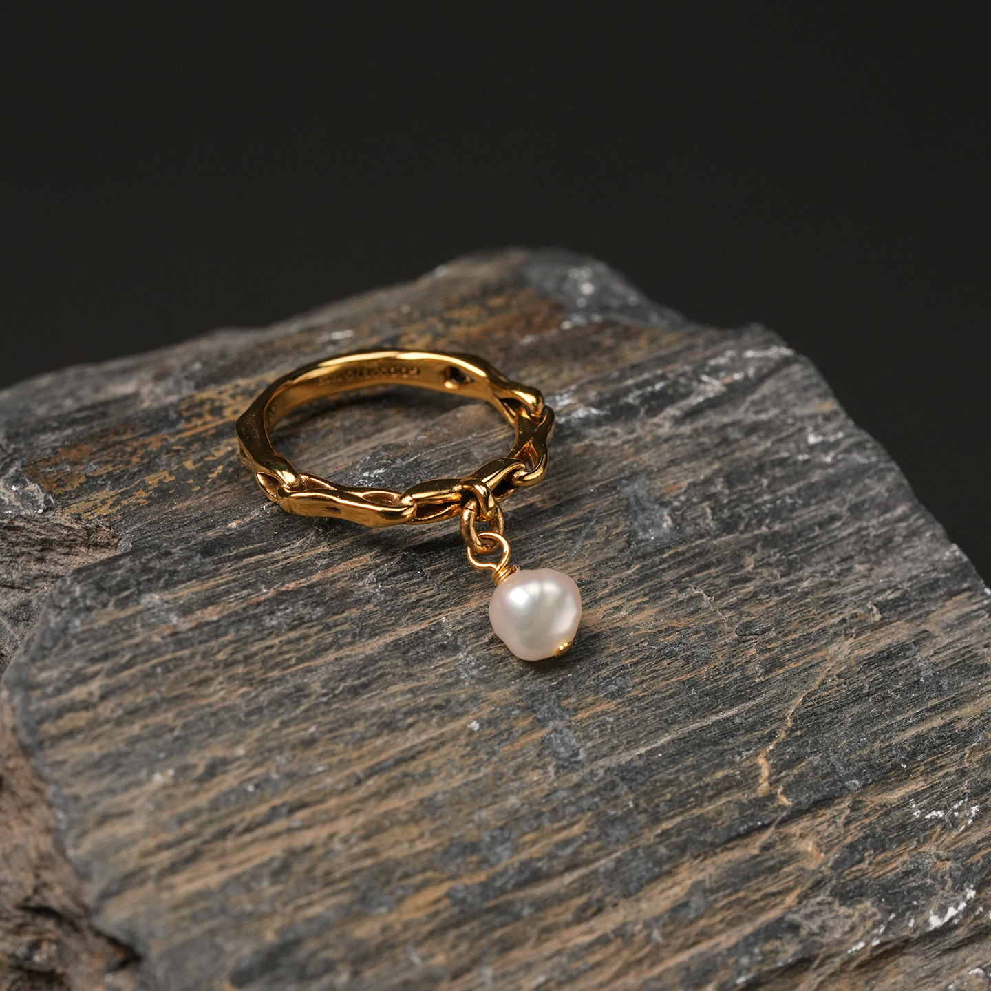 Goossens Paris · RIVIERA 淡水珍珠 链条 戒指［法国设计师］