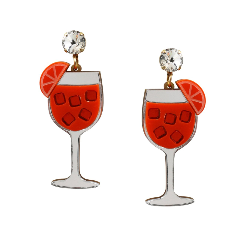 Jennifer Loiselle · Aperol Spritz 鸡尾酒 耳环［英国设计师］