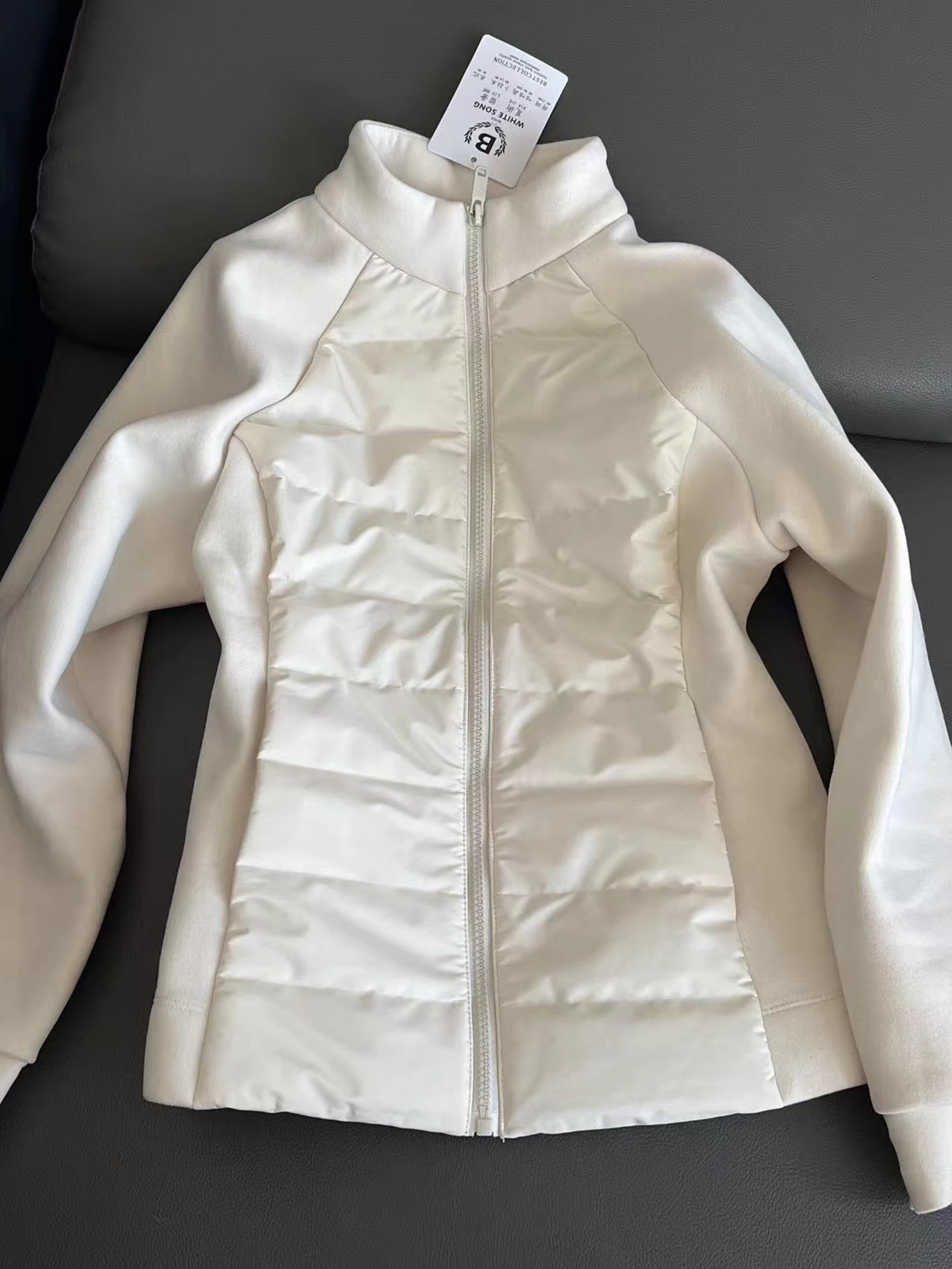 白色轻薄排骨羽绒服内胆女冬季冲锋衣内搭外套修身显瘦棉服棉袄