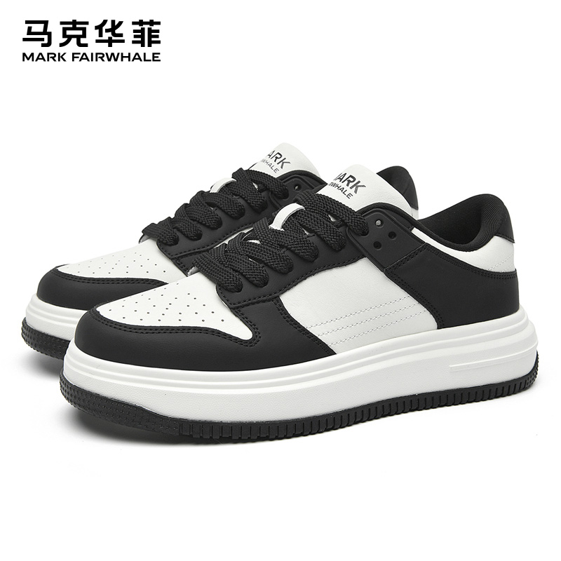 马克华菲板鞋男厚底增高男鞋