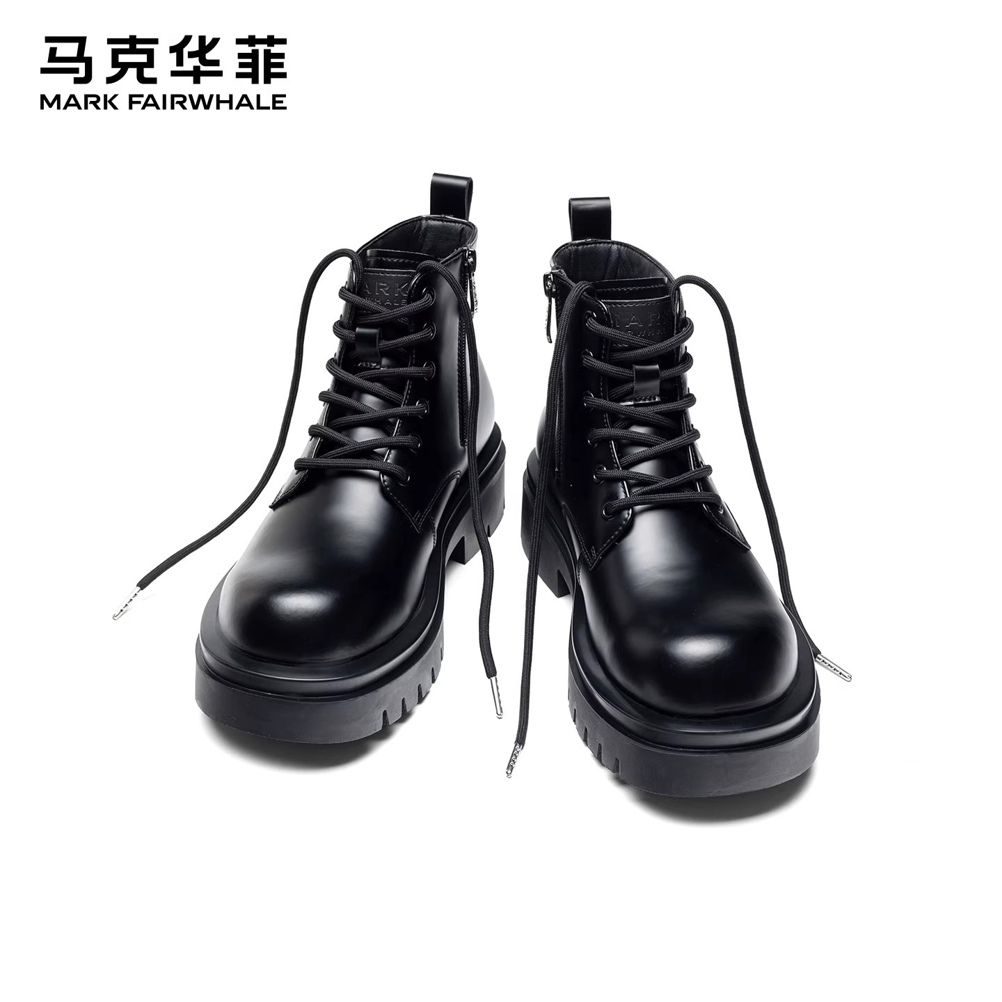马克华菲2025新款黑色马丁靴男款