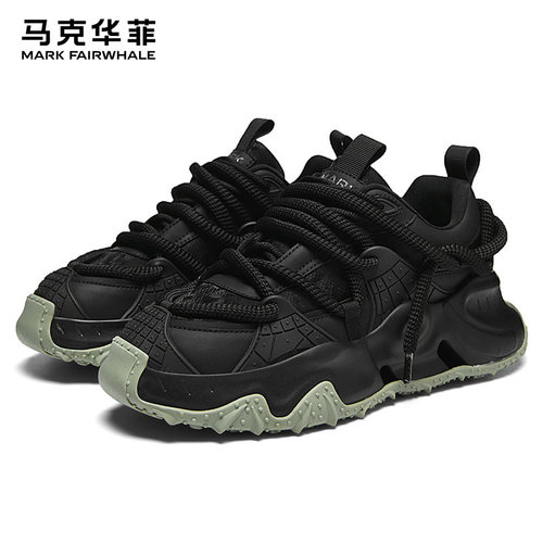 马克华菲男鞋夏季透气老爹鞋男