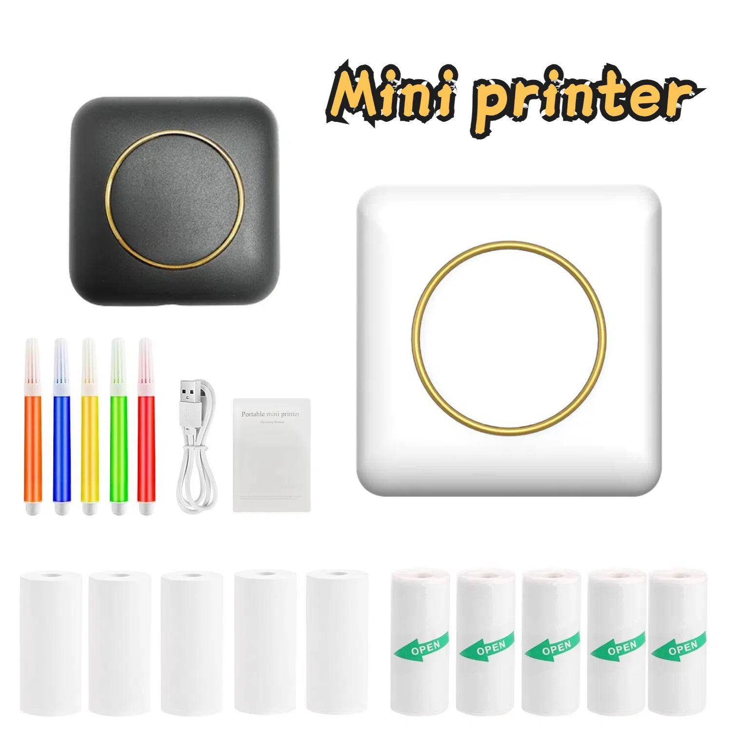 新款迷你标签热敏打印机小型蓝牙条形码无线照片标签错题口袋跨