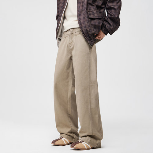 美式宽松直筒工装休闲裤