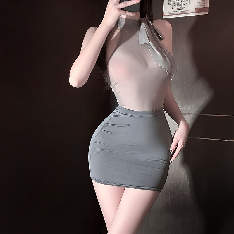 性感秘书cosplay透视紧身包臀裙纯欲御姐OL女老师办公室制服套装