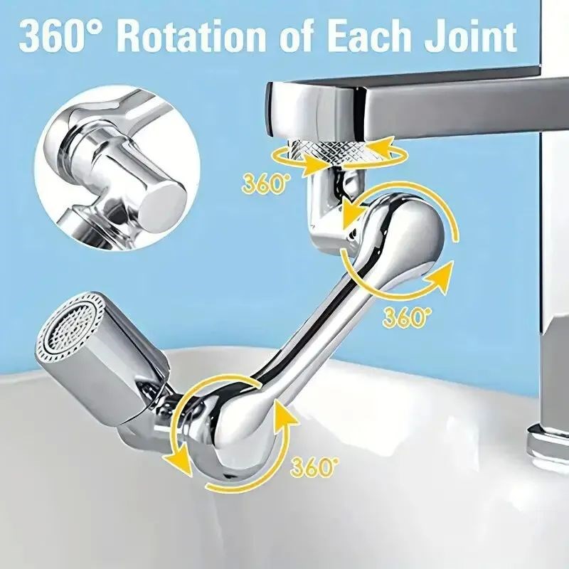 2pcs Faucet Extender, ABS Robotic Arm,SinMgle Mode,1080° Ro