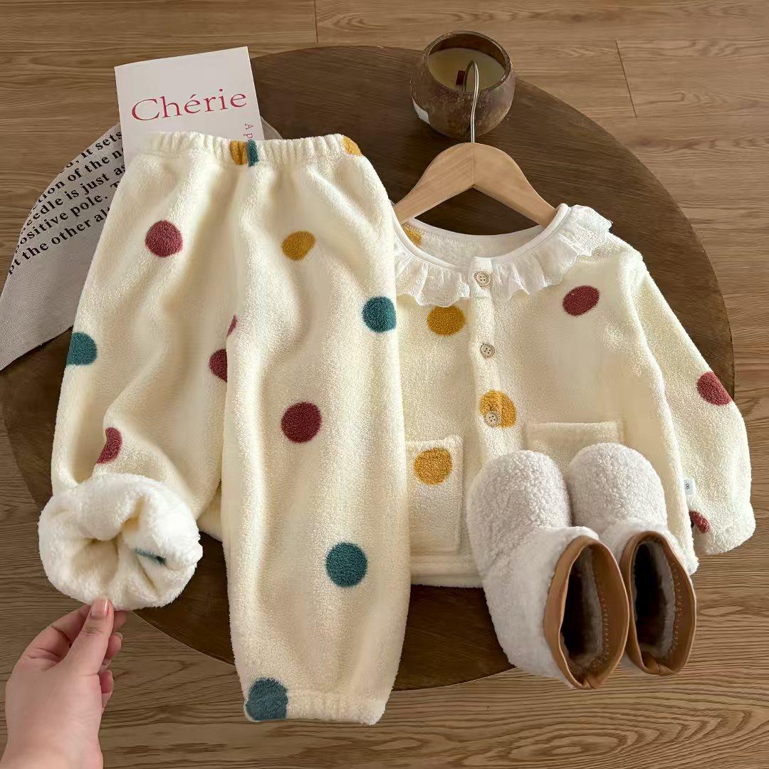 儿童睡衣冬款加绒秋冬加厚保暖新款宝宝家居服女童秋冬季开衫套装,童装/婴儿装/亲子装,家居服套装,淘宝优惠券,粉丝福利购,淘宝优惠卷